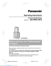 Panasonic KX-PRS110FX Operating Instructions Manual