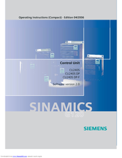Siemens SINAMICS CU240S Operating Instructions Manual