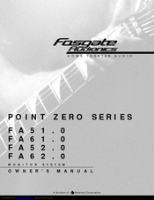 Fosgate Audionics Point Zero FA51.0 Owner's Manual