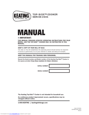 Keating Of Chicago Top-Side 2005 Series Manual
