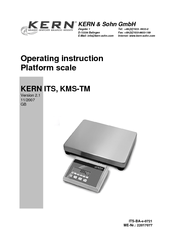 KERN KMS-TM Operating	 Instruction