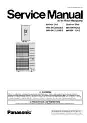 Panasonic WH-UX12DE5 Service Manual