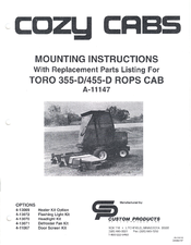 CozyCab A-11147 Mounting Instructions