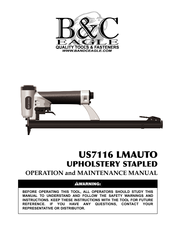 B&C Eagle US7116 Lmauto Operation And Maintenance Manual