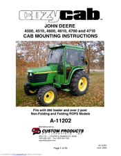 CozyCab 4710 Mounting Instructions
