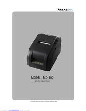 Maxatec MD-500 User Manual