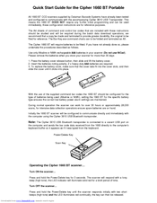 Dataman Cipher 1660 BT Portable Quick Start Manual