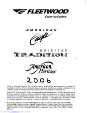 Fleetwood American Heritage 2006 Owner's Manual