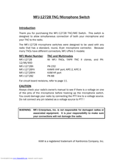 MFJ MFJ-1272B User Manual