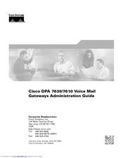 Cisco DPA 7610 Administration Manual