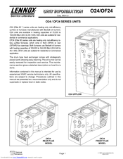 Lennox O24 series Information Manual