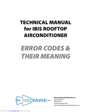 Aircommand IBIS ROOFTOP CARAVAN Technical Manual