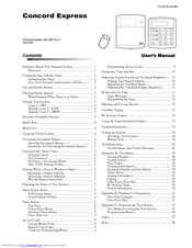 GE Concord express User Manual