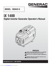 Generac Power Systems IX 1400 Operator's Manual