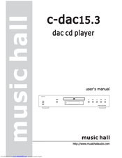 MUSIC HALL c-dac15.3 User Manual