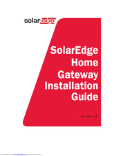 SolarEdge Home Gateway Installation Manual