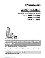 Panasonic KX-TG6821AL Operating Instructions Manual