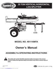 Speeco 401116MTA Owner's Manual