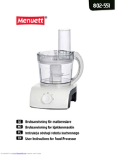 Menuett 802-551 User Instructions