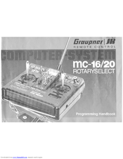 GRAUPNER Rotaryselect mc-16 Programming Manual