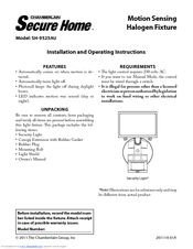 Chamberlain Secure Home SH-9525AU Installation And Operating Instructions Manual