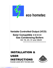 Eco Hometec EC 23kW Installation & User's Instructions