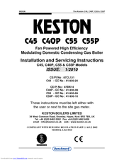 Keston C55P Installation And Servicing Instructions
