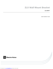 Electro-Voice ZLX-BRKT Installation Manual