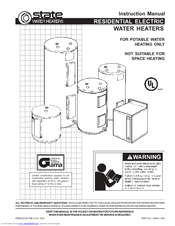 State Water Heaters 184671-000 Instruction Manual