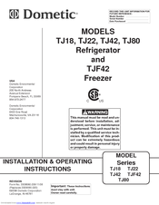Dometic TJF42 Series Installation & Operating Instructions Manual
