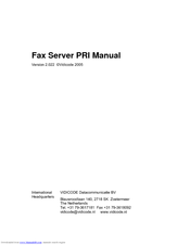 Vidicode Fax Server PRI Manual