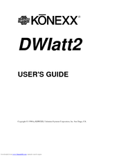 Konexx DWIatt2 Manual