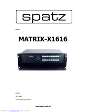 Spartz MATRIX-X1616 Manual