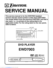 Emerson EWD7003 Service Manual
