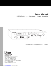 Listen Technologies LR-100 User Manual