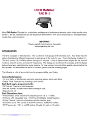 TAD M10 -VHF User Manual