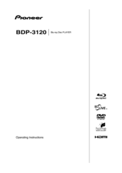 Pioneer BDP-3120 Operating Instructions Manual