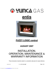 Yunca Gas entis Installation & Operation Manual