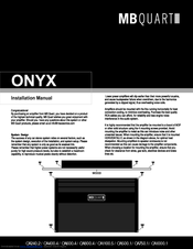 Mb quart ONYX OA800.4 Manuals | ManualsLib