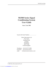 Micro Movements M1500 Series User Manual