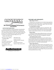AudioControl Matrix Plus Enjoyment Manual
