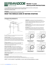 FIRMADOOR 1 Series Installation Instructions Manual