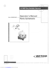 Betco CV-100T Operator's Manual
