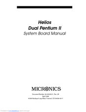 Micronics Helios Dual Pentium II Manual