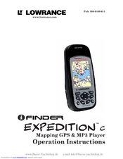 Lowrance Finder Expedition C Operating Instructions Manual