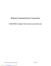 Radiant V4400 Series User Manual