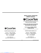 CookTek MC14004-400 Installation & Operation Owner's Manual