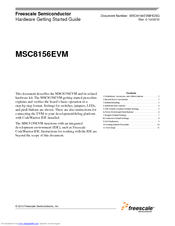 Freescale Semiconductor MSC8156EVM Getting Started Manual