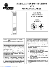 Empire Heating Systems DV-55IPT-1 Installation Instructions And Owner's Manual