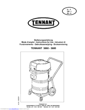 Tennant 3860 - 3880 Instructions For Use Manual